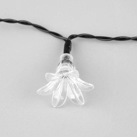 Garland “thread” 4.5 m with nozzles “flowers”, IP44, dark thread, 30 LED, glow of multi, 2 modes, solar battery-5