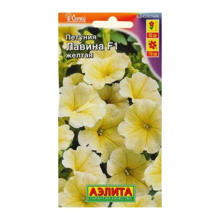 Petunia F1 Petunia F1 yellow large -flowered ampel, 10 pcs-2