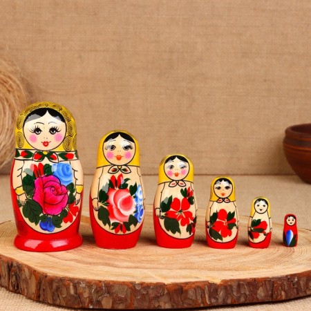 Matryoshka "Semenovskaya", 6 puppet, the highest category
