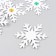Decor "Snowflake with Strose" white 6.5 cm foam (set 6 pcs)