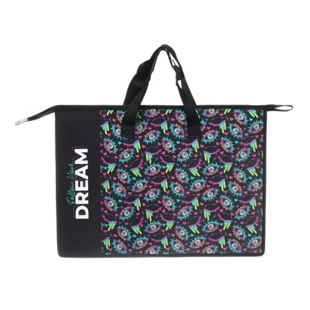 A3 folder with handles, plastic, lightning from above, Devente Dream, 467x338x100mm, inner pocket-2