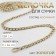 A chain for a bag, flat, with carbines, aluminum, 9 × 14 mm, 120 cm, gold color