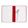 A4 Diploma Folder, Bumvinyl, scallops/cassation, without paper, red color (capacity up to 300 sheets)