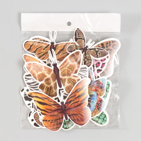 Butterflies cardboard "animal skins" set 12 pcs h = 4-10 cm-7