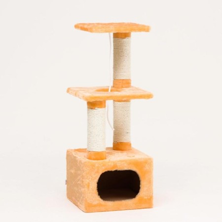 Complex with a house, lynks, claws, 35 x 35 x 105 cm, peach