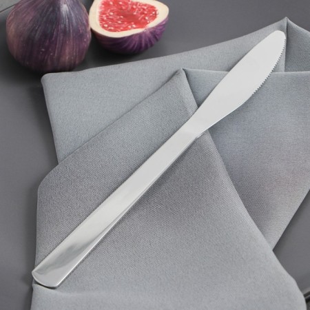 A stainless steel knife of the Mayan shade, length 22.8 cm, silver color