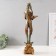 Polystone candlestick with a clock "Frog in the crown" 17x14.5x57.5 cm
