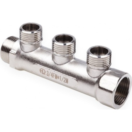 Aqualink threaded manifold, 3/4 "x 3/4" x 1/2 ", internal/outer thread, 3 outings