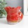 Souvenir Ceramics "Boat with a Zaychik" red 7x13.5x9.5 cm