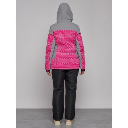 Ski jacket female winter, size 42, pink color-10