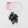 Hand hook, metal, 10 mm, 20 pcs, black color