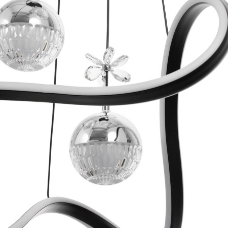 Lamp with PDD "Fiora" LED 140W 3000-6000K Black 49x49x15-115 cm-6