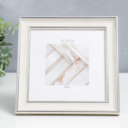 Photo frame plastic "Mira" 15x15 cm beige (plastic screen)