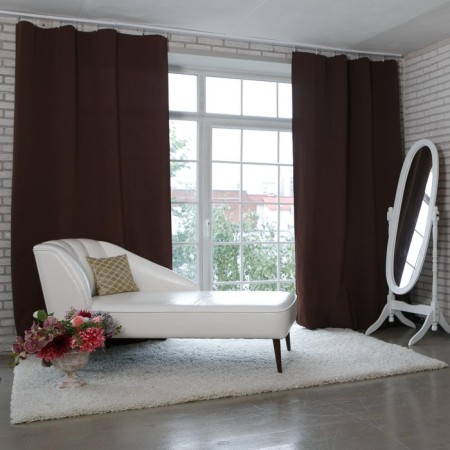 Curtain curtain "Ethel" 220x280 cm English style chocolate, 100% p/e