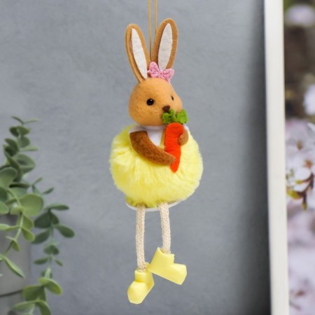Souvenir "Bunny in a fur coat with carrots" mix 6x12 cm-4