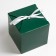 Folding emerald box, 10 x 10 x 10 cm