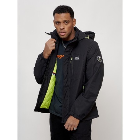 Sports male jacket, size 52, black color-4