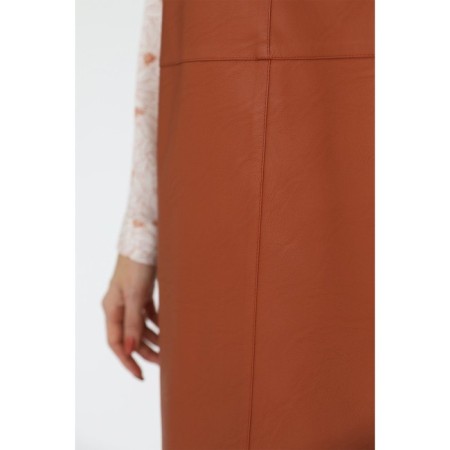 Eco -leather sundress, size 42-2