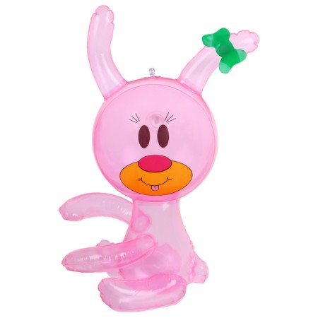 Toy inflatable "Bunny", 35 cm, pink color-4