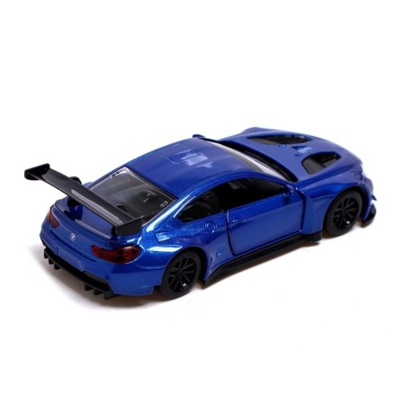 Metal machine BMW M6 GT3, 1:44, inertia, doors open, blue color-3