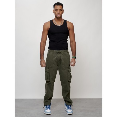Cargo jeans male, size 50-52, khaki color