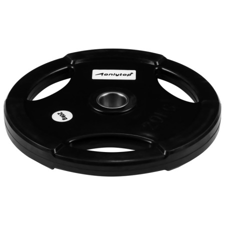 Olympic ONLYTOP disk, rubberized, with triple grip, 20 kg, d = 50 mm