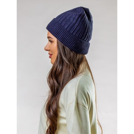 Women's cap, size 52-56, dark blue color-2