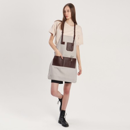 Apron for the master, the color of gray/brown-2