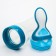 A bottle for feeding, silicone, with a spoon, from 5 months, 90 ml, blue color