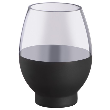 Decorative vase of glass with spraying, 15 × 15 × 20 cm, gray-black color