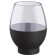 Decorative vase of glass with spraying, 15 × 15 × 20 cm, gray-black color