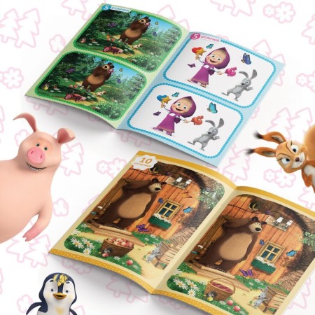 A set of books "Find the differences", 6 pcs. 12 pp., A5, Masha and the bear-3