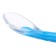 A spoon for a nursery, for the first feeding, in a container, blue