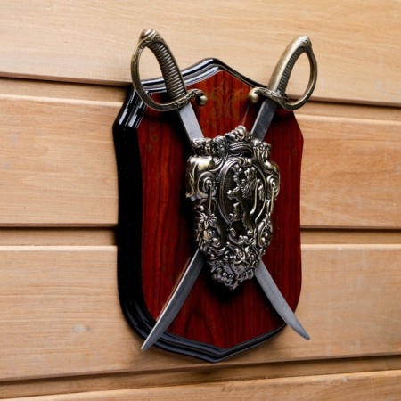 Heraldry "Leo and two sabers"-1