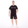 Male suit (T -shirt/shorts), black color/print mix, size m