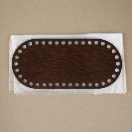 Donce for a bag, oval, 22 × 10 cm, brown color-2
