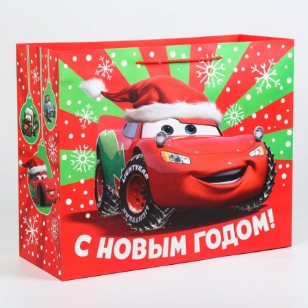 New Year. Gift package, 40x49x19 cm, packaging, cars-1