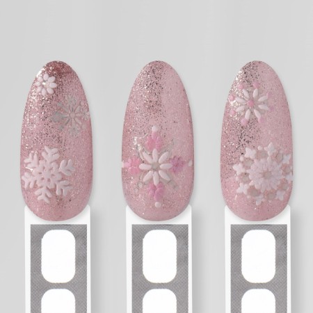 Nail stickers 9.5*6.5 cm snowflakes CO-032 BEL/Rose volume-4