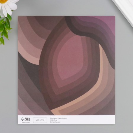 Scrapbooking paper "petals" density 180 grams set 10 pcs 15.5x17 cm-2