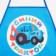 Apron with overturners Blue Tractor, 49x39 cm