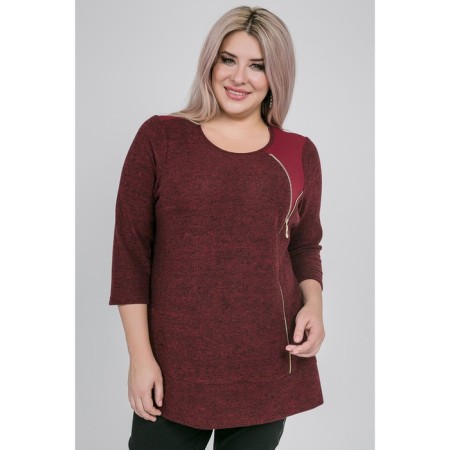 Women's tunic, size 56, burgundy color