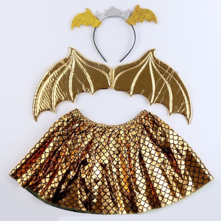 Carnival set "Winter Dragon", yellow color: wings, skirt and rim-9