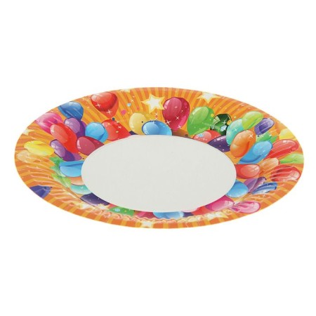 Disposable plate with lamination "balls" cardboard, 18 cm-1
