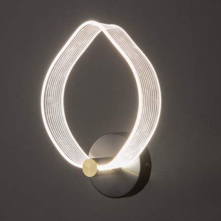 Bra "leaf" LED 8W 3000-6000K Black 25x20x6cm-3