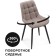 Stool on a chelsea metal -steamer spinning, metal/velor, black/latte 49x55x84 cm
