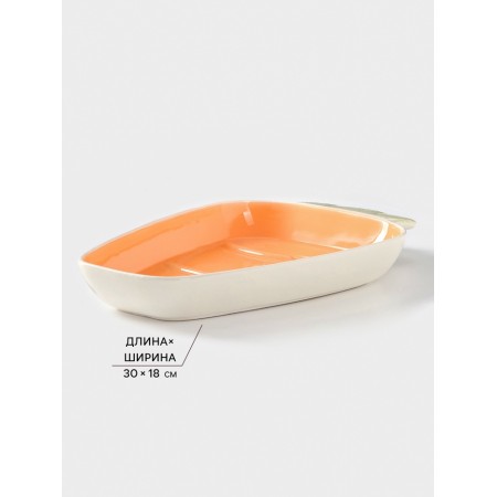 Baking form, 30 × 18 × 4 cm, ceramics, Iran-1