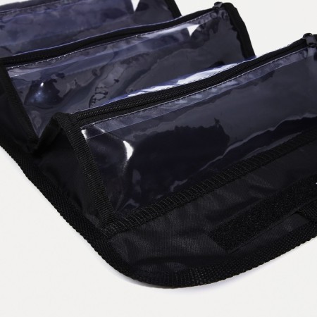 Cosmetic bag, 4 parts on lightning, black color-3