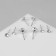 Pusets 4 pairs "Romance" Love, white-radiant color in silver