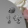 Assortment Brooch Zoo, white color in silver (indivisible packing 12 pcs., Price per pcs.)