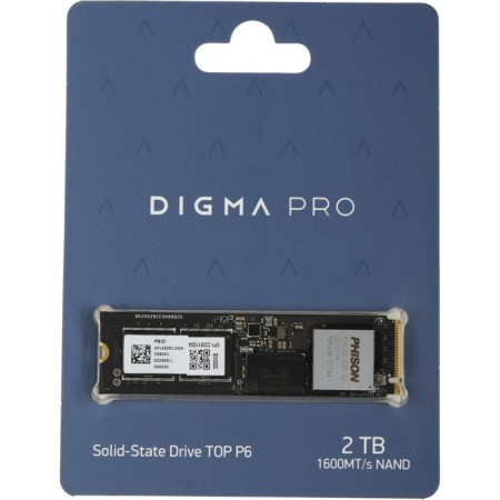 SSD Digma PCIE 5.0 X4 2TB DGPST5002TP6T6 Pro Top P6 M.2 2280-2